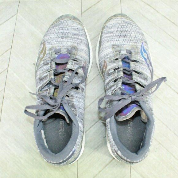 Saucony Freedom ISO 2 Gray Fabric Lace Up Running Sneakers Shoes Size 9.5 - Picture 7 of 9